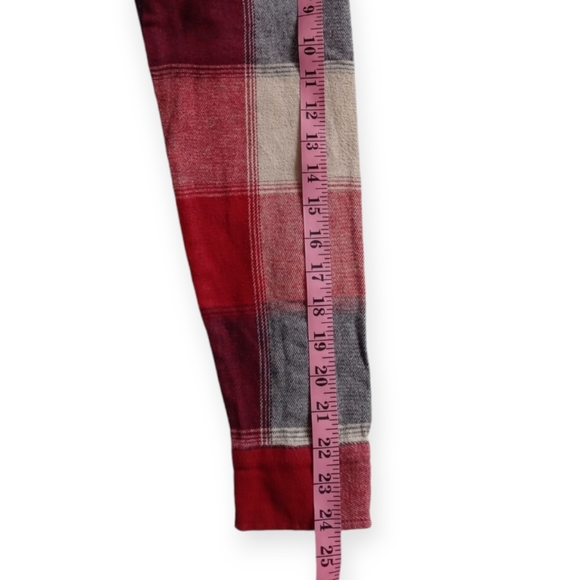 HOLLISTER MEN'S RED BLUE PLAID  FLANNEL LONG SLEEVE BUTTON-UP SHIRT. SIZE S. - Picture 11 of 15